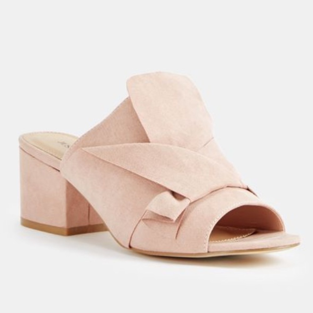 JustFab Blush Pink Minna Heeled Mule